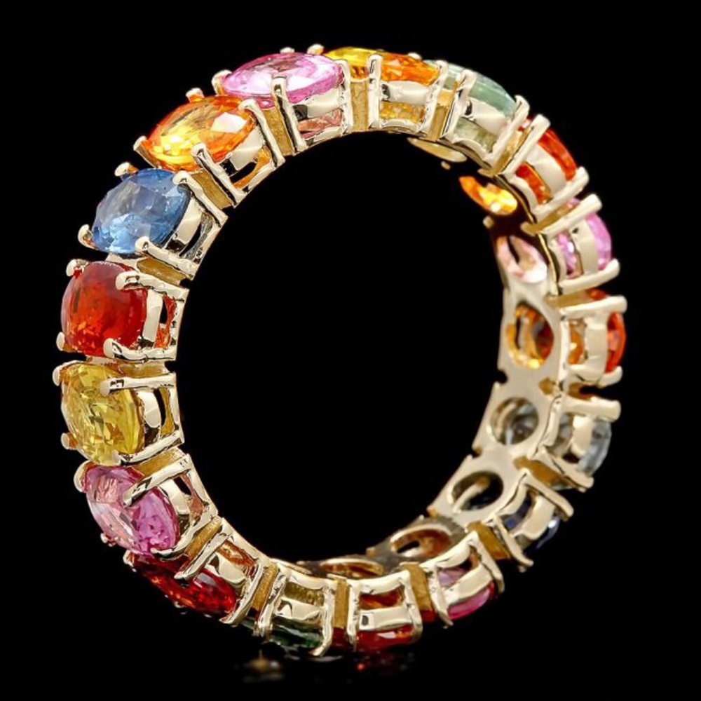 14K Gold Fancy Color Sapphire Ring